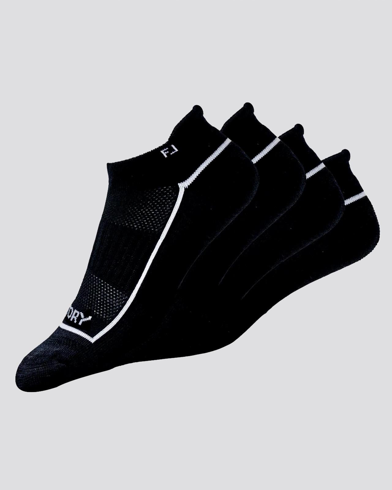 Womens ProDRY Roll Tab Socks 2 Pack Black