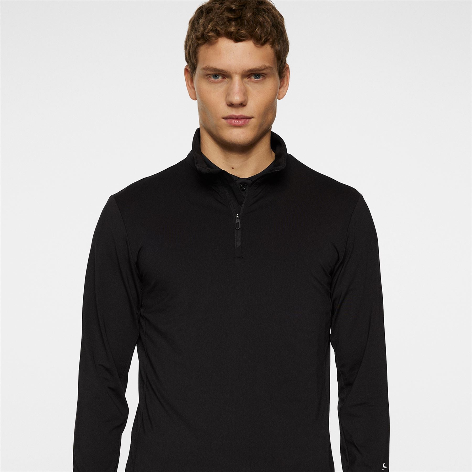 J.Lindeberg Tour Tech Light Mid Layer Black | TRENDYGOLF USA
