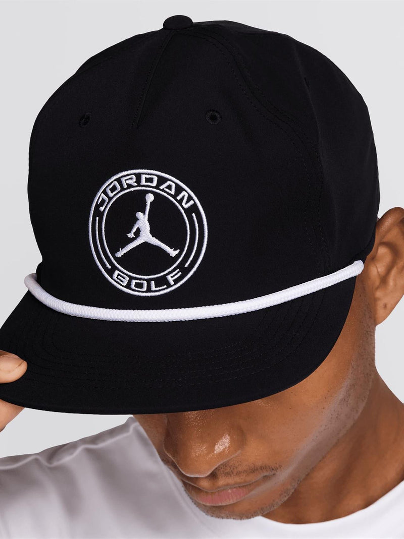 Jordan Pro Structured Dri-FIT Flat-Brim Golf Hat Black/Kelly Green/White