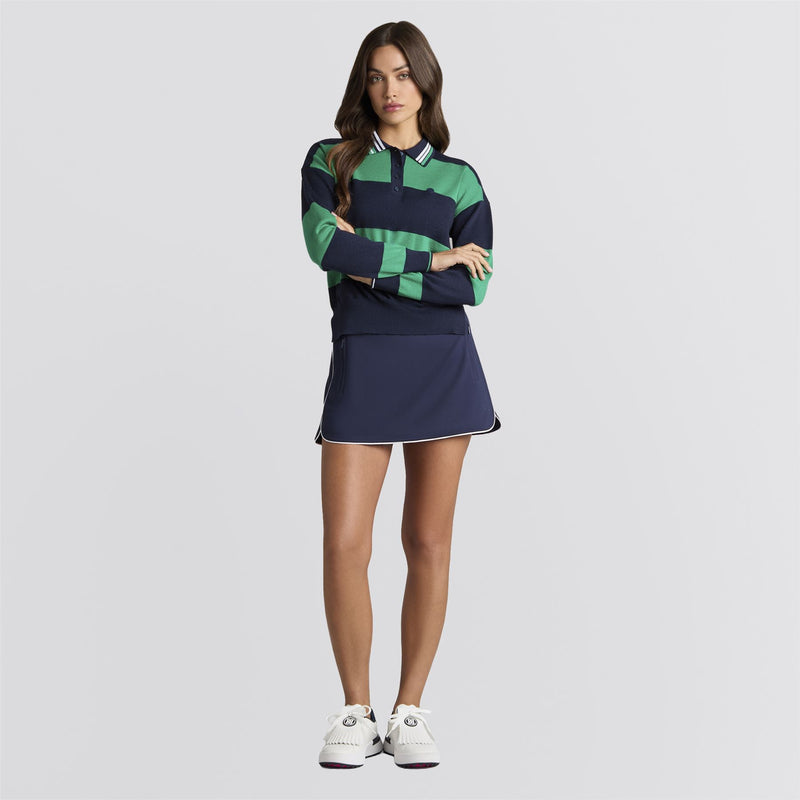 3D Tulip Hem Tech Pique Skort