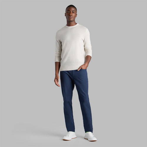 Merino Wool Blend Crewneck Sweater Stone