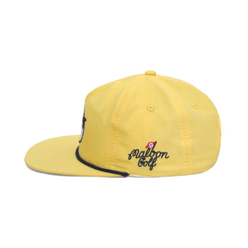 Malbon Golf Pimento Nylon Rope Hat Pale Yellow