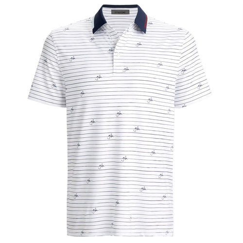 Script Stripe Tech Jersey Polo Snow - AW24