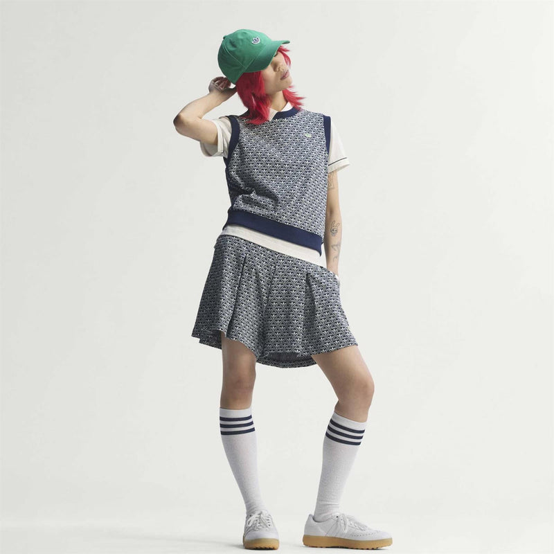 Womens Originals All Over Skort Night Indigo/Chalk White