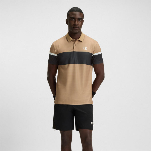 BOSS Paddy The Open 25 Polo Brown/Black | TRENDYGOLF USA