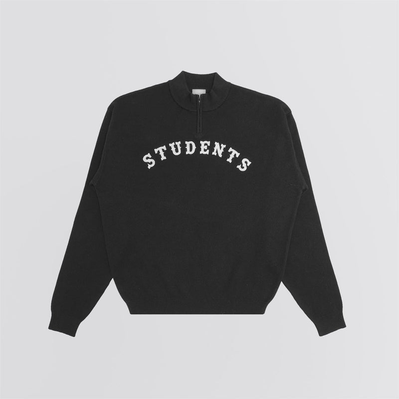 Giovant Knit Quarter-Zip Sweater Black