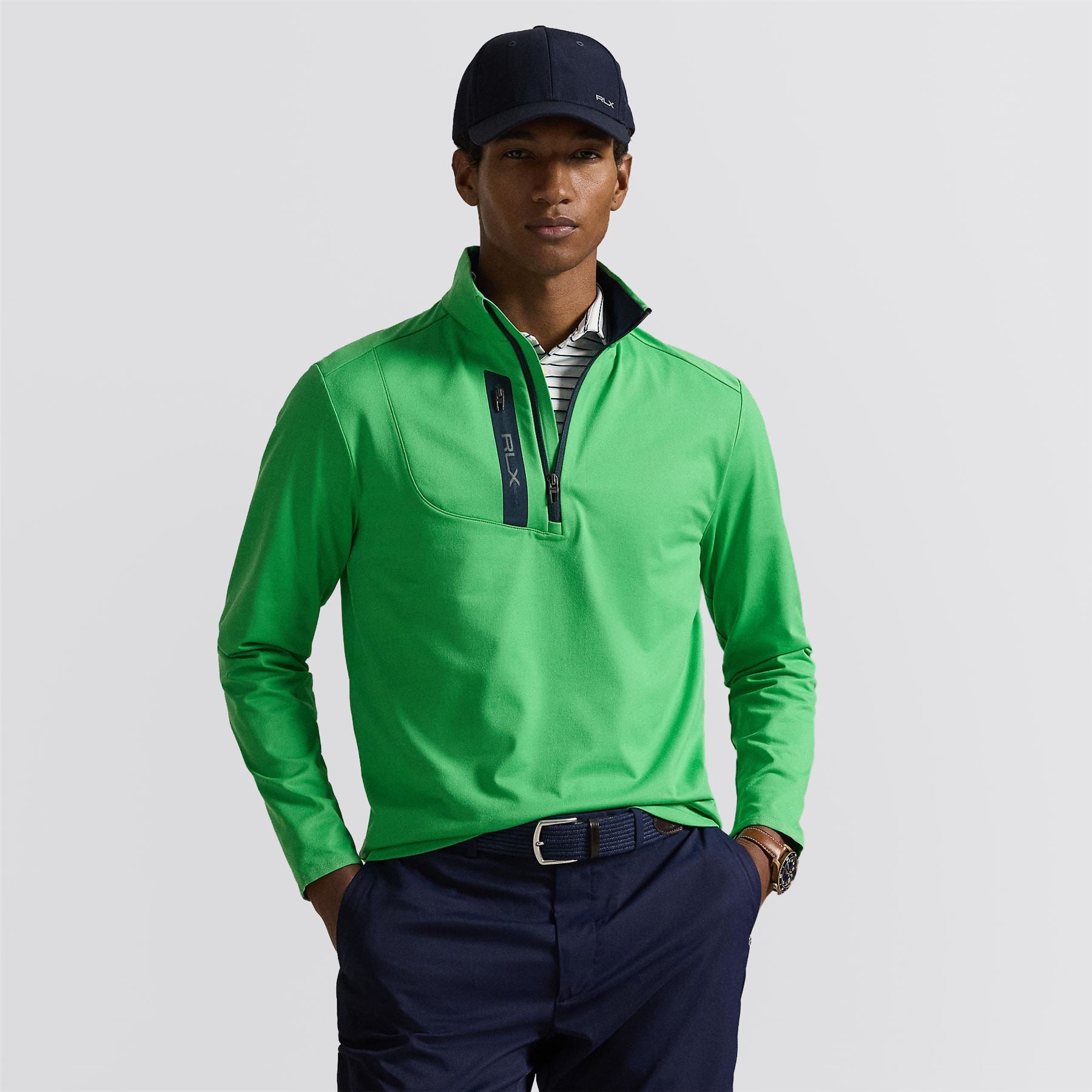 RLX Half Zip Stretch Jersey Pullover Classic Kelly