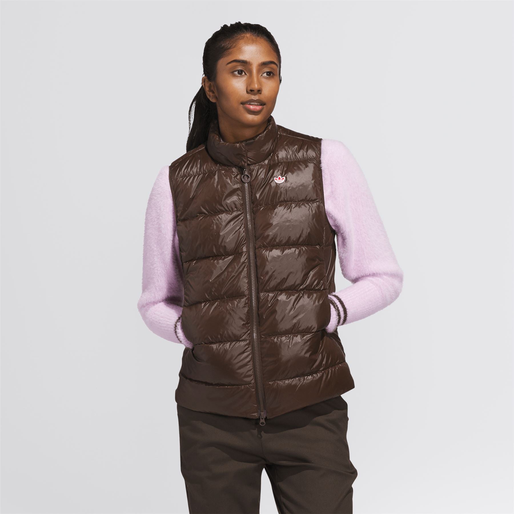 Womens Originals Down Vest Dark Brown