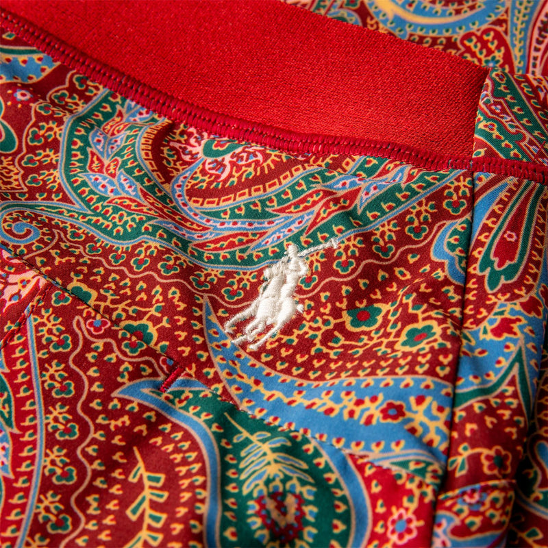Womens Paisley Pleated Four-Way-Stretch Skort Ancient Madder Paisley