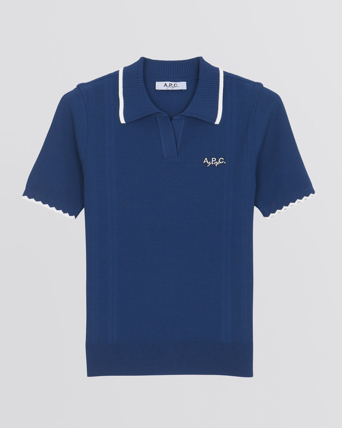 Elodie Short Sleeve Sweater Polo Blue
