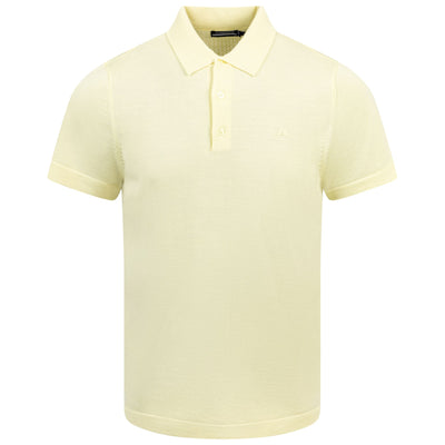 Lear Tech Wool Knitted Polo Wax Yellow - SS24