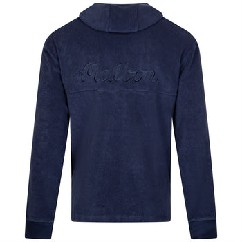 【MALBON GOLF】 Castello French Terry Quarter  Hood Malbon Golf Castello French Terry Quarter Zip Hoodie Ocean