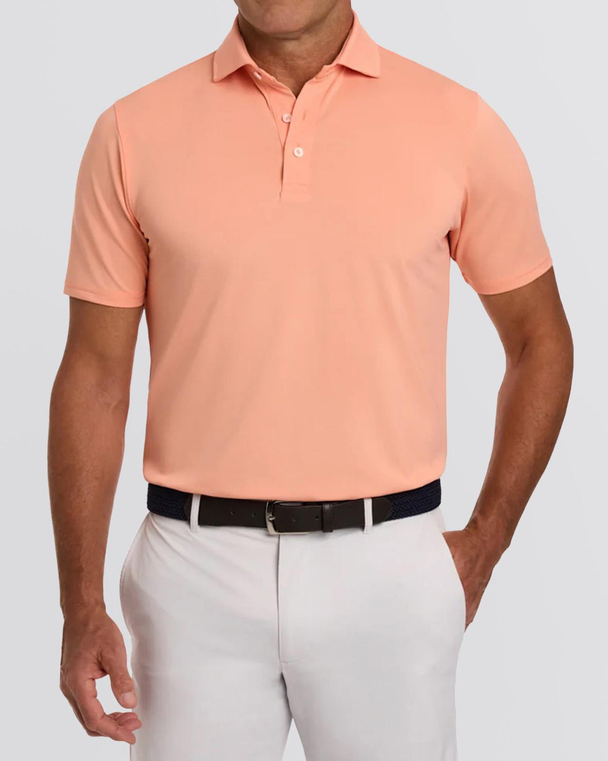 The Macdonald Knit Polo Nectarine