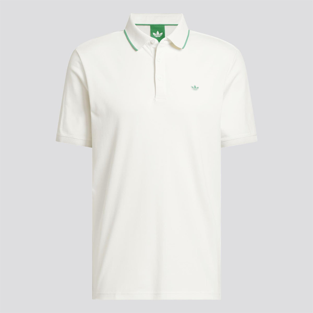 Originals Twistknit Trefoil Polo Chalk White/Court Green