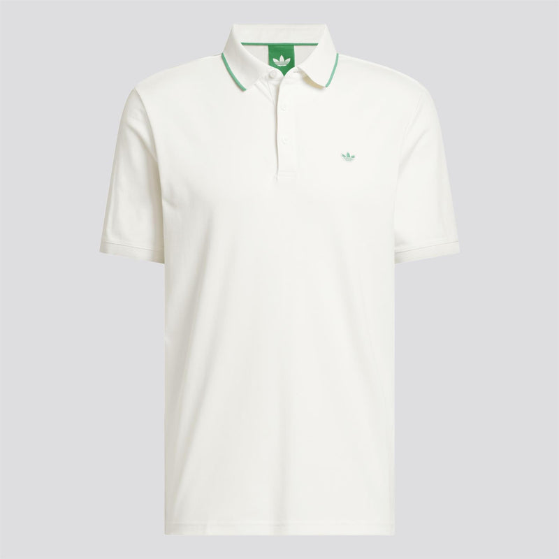 Originals Twistknit Trefoil Polo Chalk White/Court Green