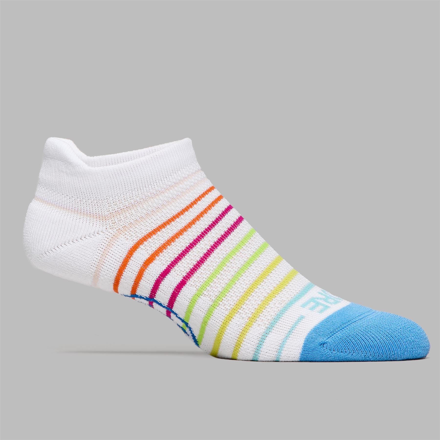 Multi Stripe Ankle Socks Snow/Multi