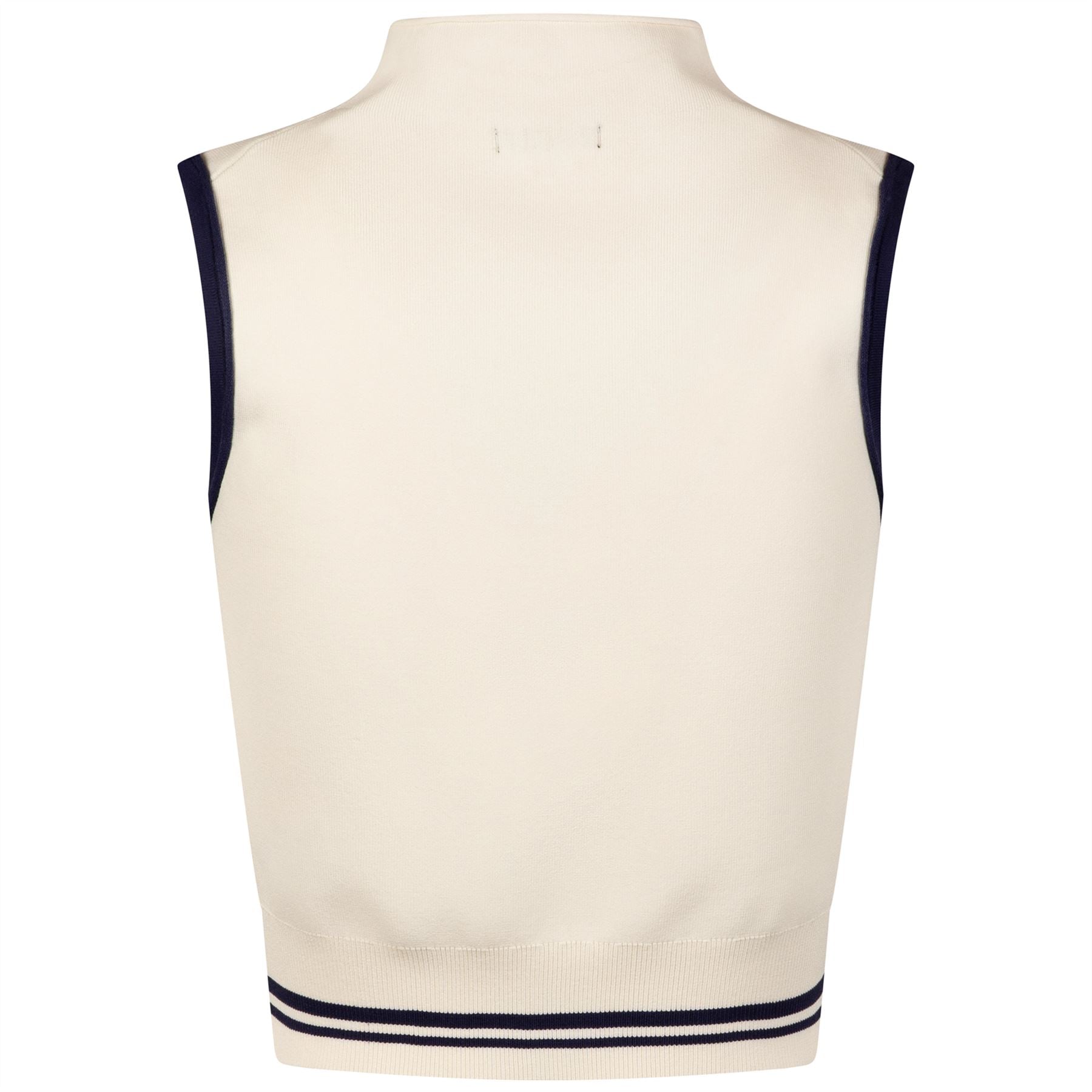 Malbon Golf Kara Mock Neck Vest Ivory | TRENDYGOLF USA