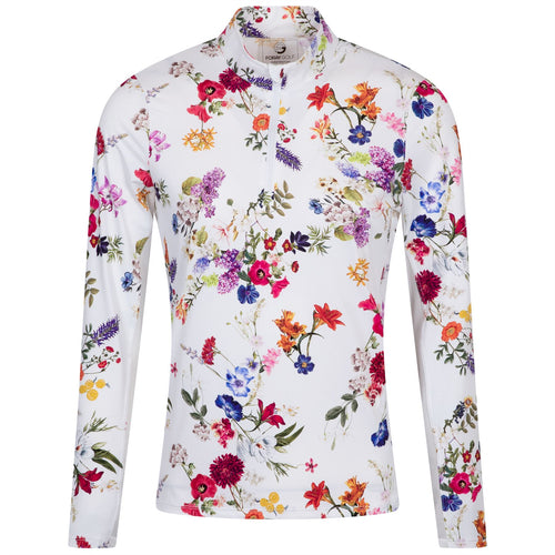 Womens Lightweight Sun Shirt White Floral - SS25