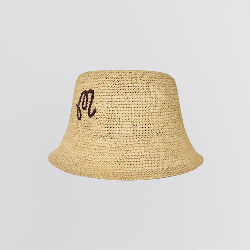 Womens Aleja Bucket Hat Raffia