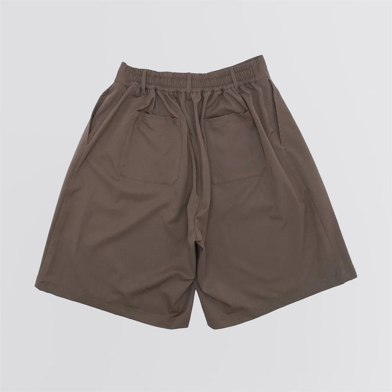 Calculus Baggy Slack Pleated Shorts Grey