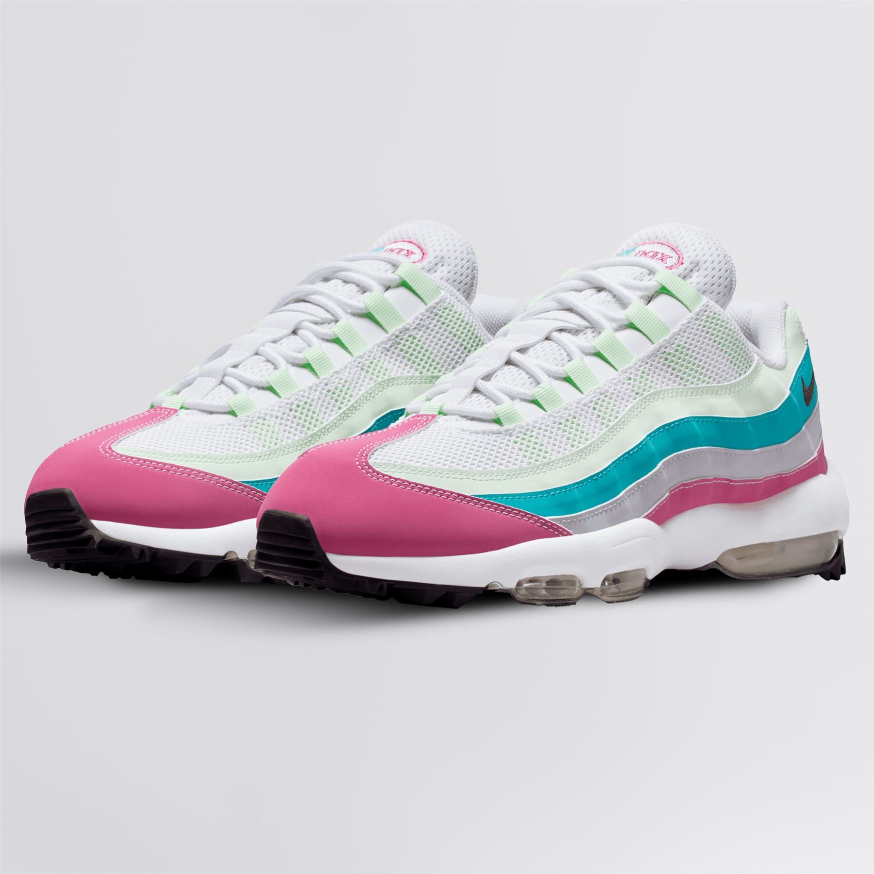 NIKE AIR MAX 95 ホワイト ピンク ブルー　ゴルフシューズ Nike Air Max '95 Golf Shoes Peony/Anthracite/Volt Cactus