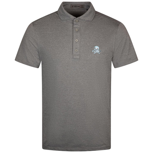 Rib Gusset Skull & Tees Tech Pique Polo Heather Gray - SS25