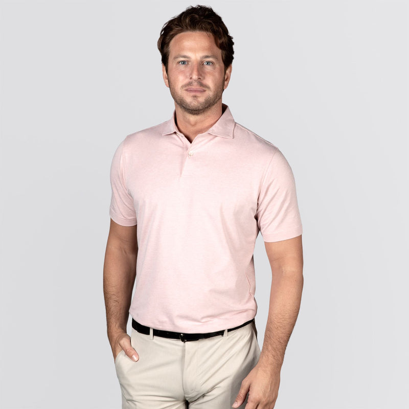 Albatross Cotton-Blend Pique Polo Faded Scarlett