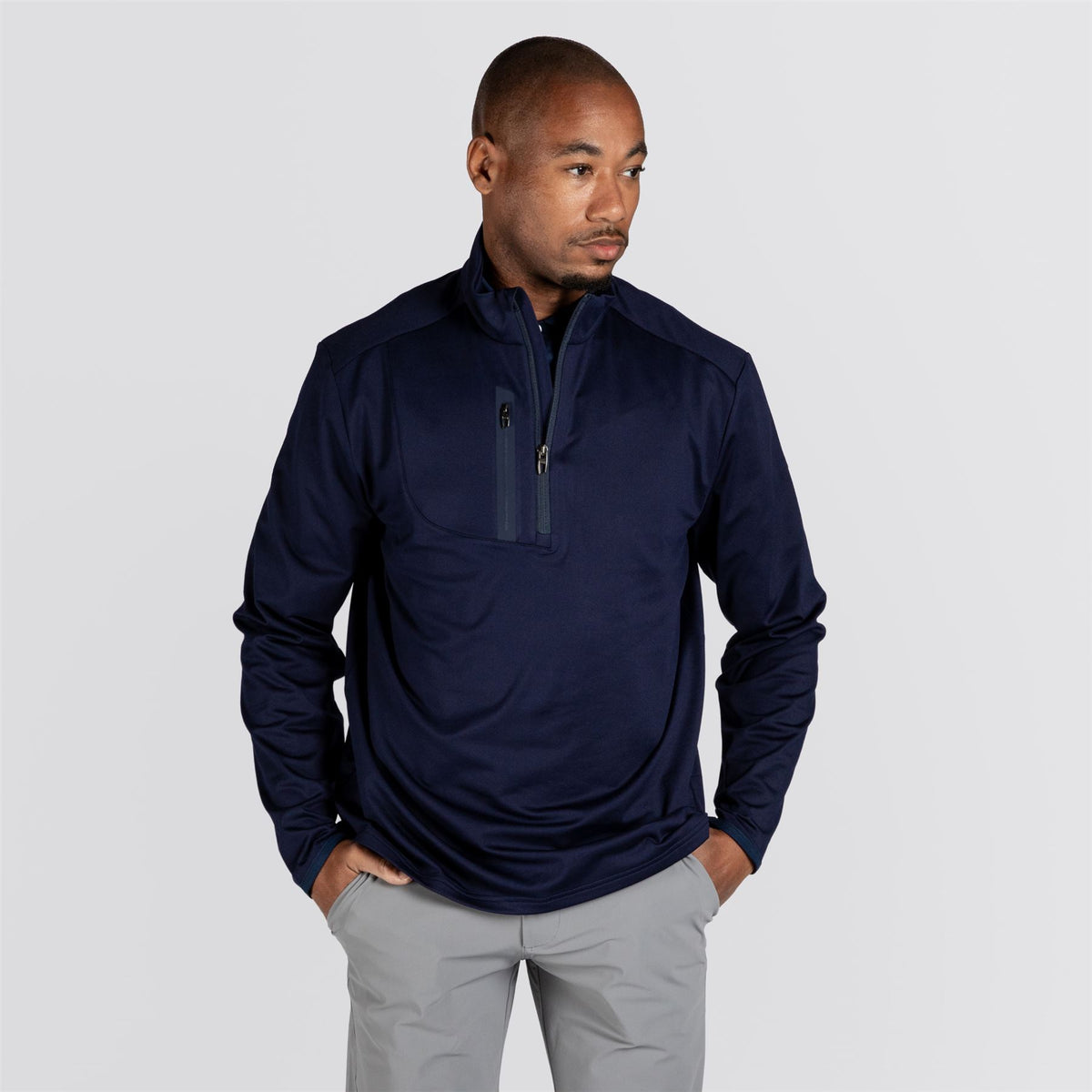 RLX Half Zip Stretch Jersey Pullover Refined Navy