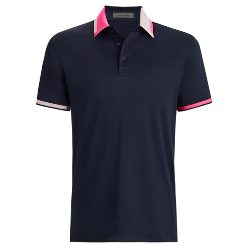 Silky Pique Contrast Banded Sleeve Polo Twilight - AW24