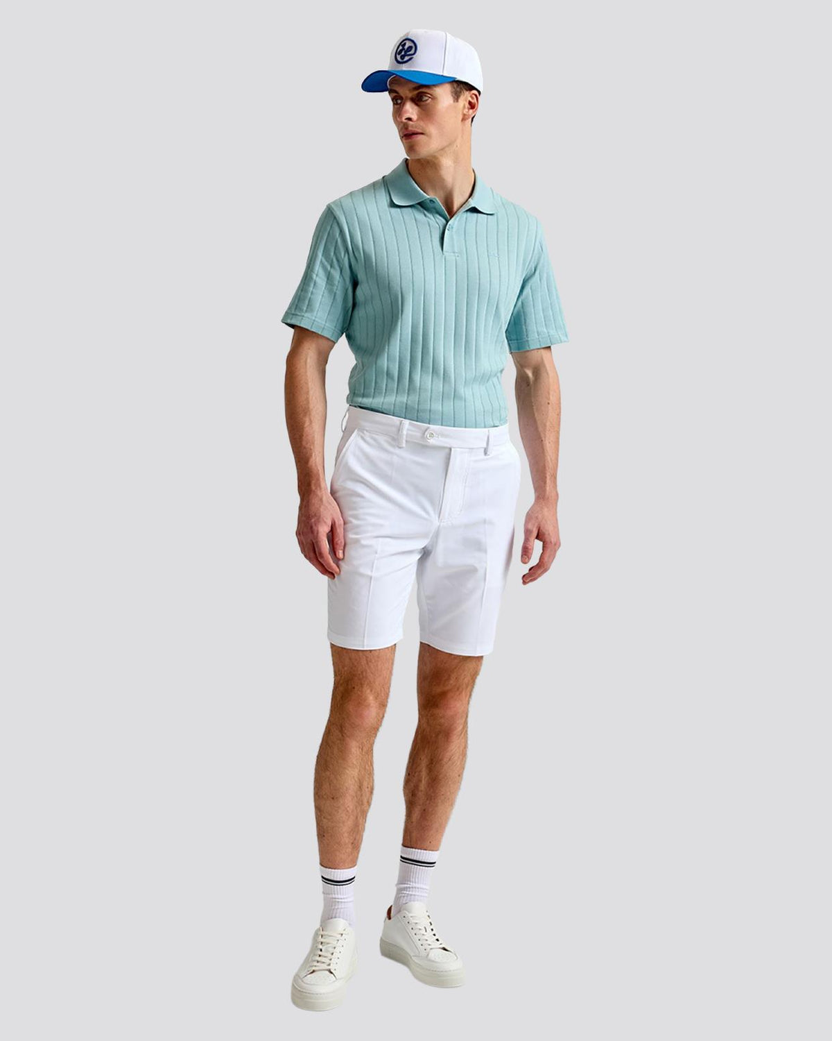 Mitch Light Polo Stretch Short White