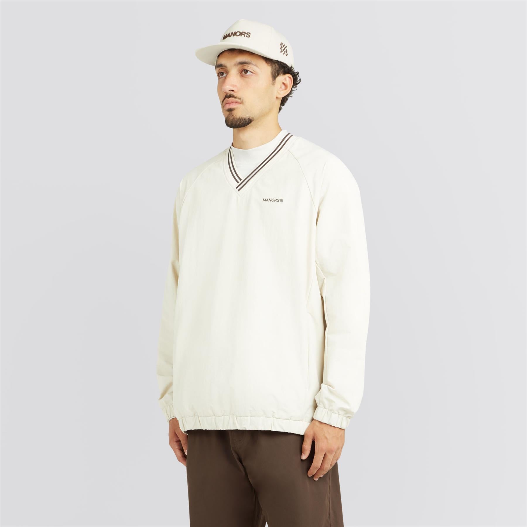 V-Neck Pullover Windbreaker Ivory