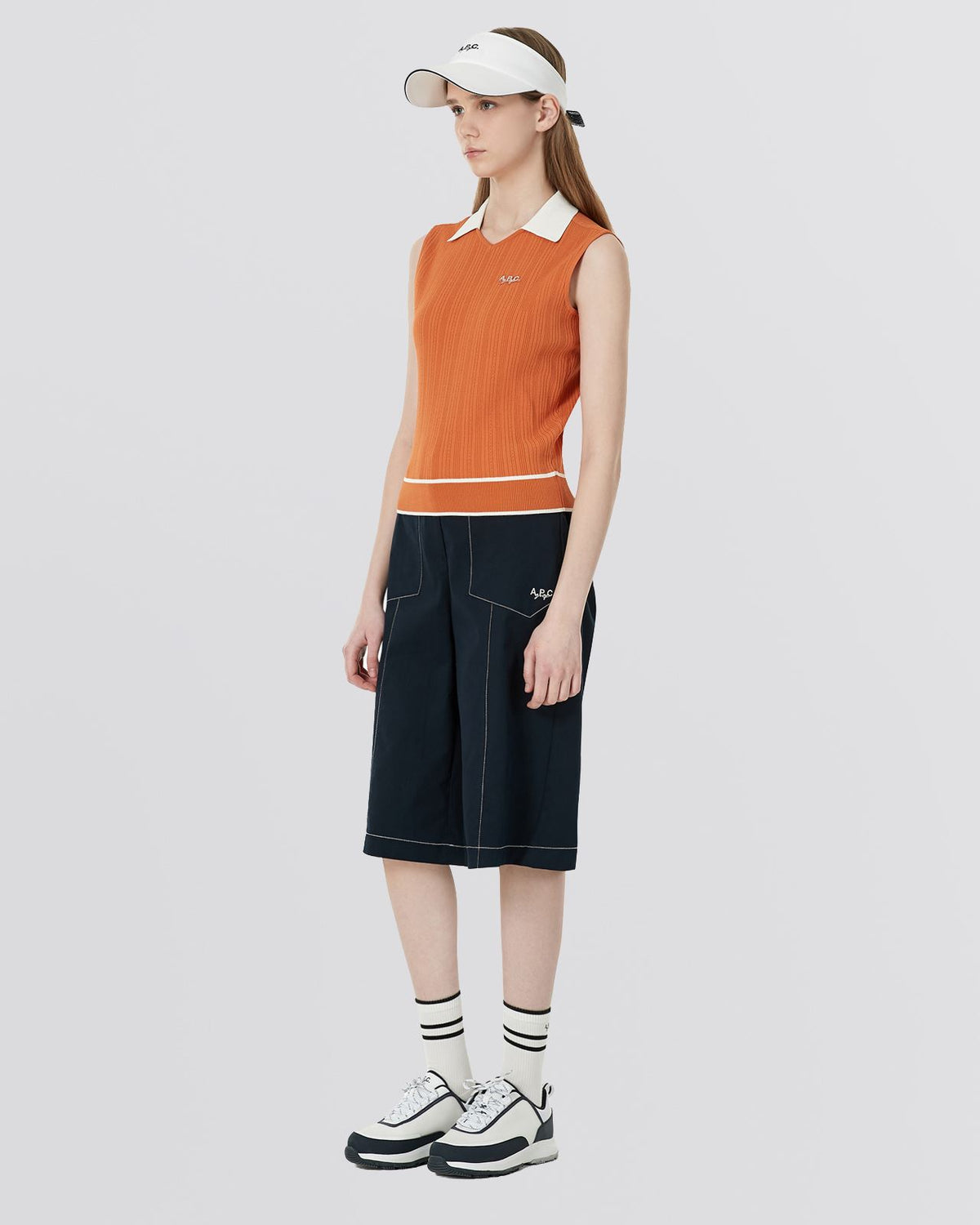 Syra Sleeveless Polo Orange