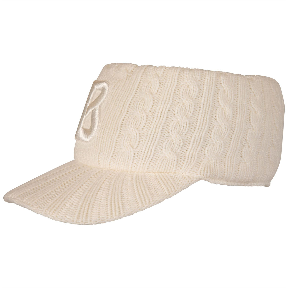 Womens Tessa-1 Knitted Visor Off White