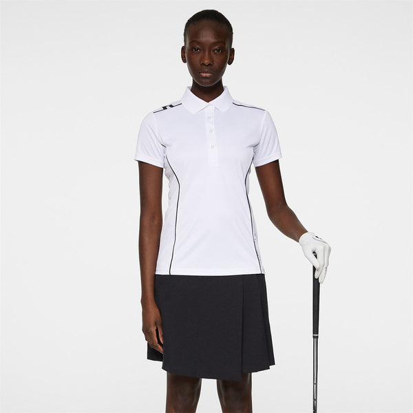 J.Lindeberg Leyla Biograde Jersey Polo White | TRENDYGOLF USA