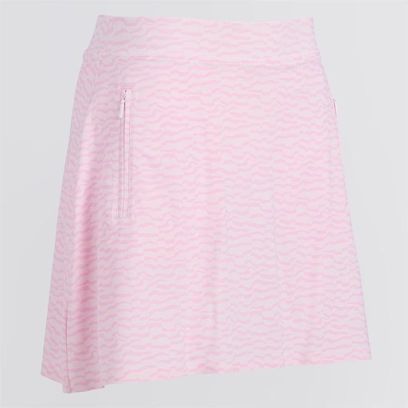 Womens Broken Stripe Silky Tech Nylon Skort Blush