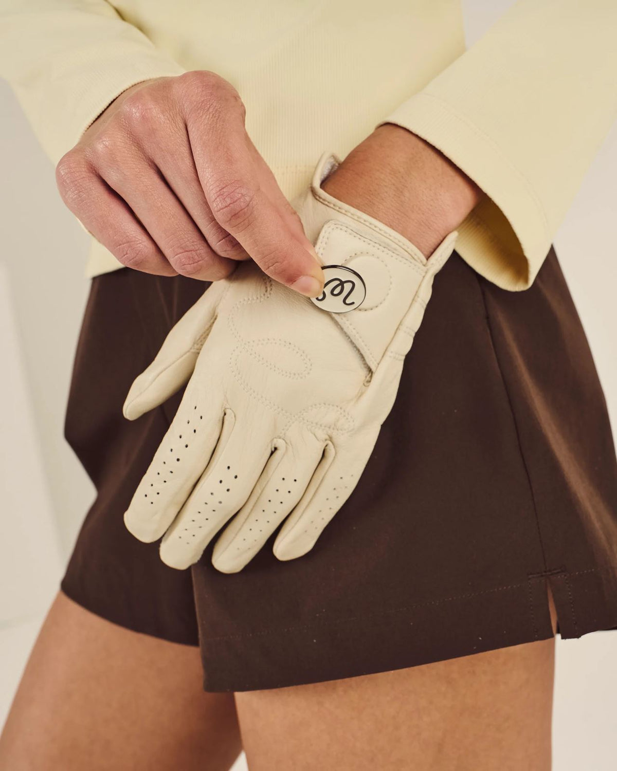 Womens Manuela LH Golf Glove Cream/Black