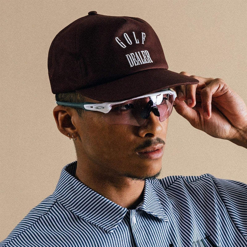 Golf Dealer Strap Back Hat Brown