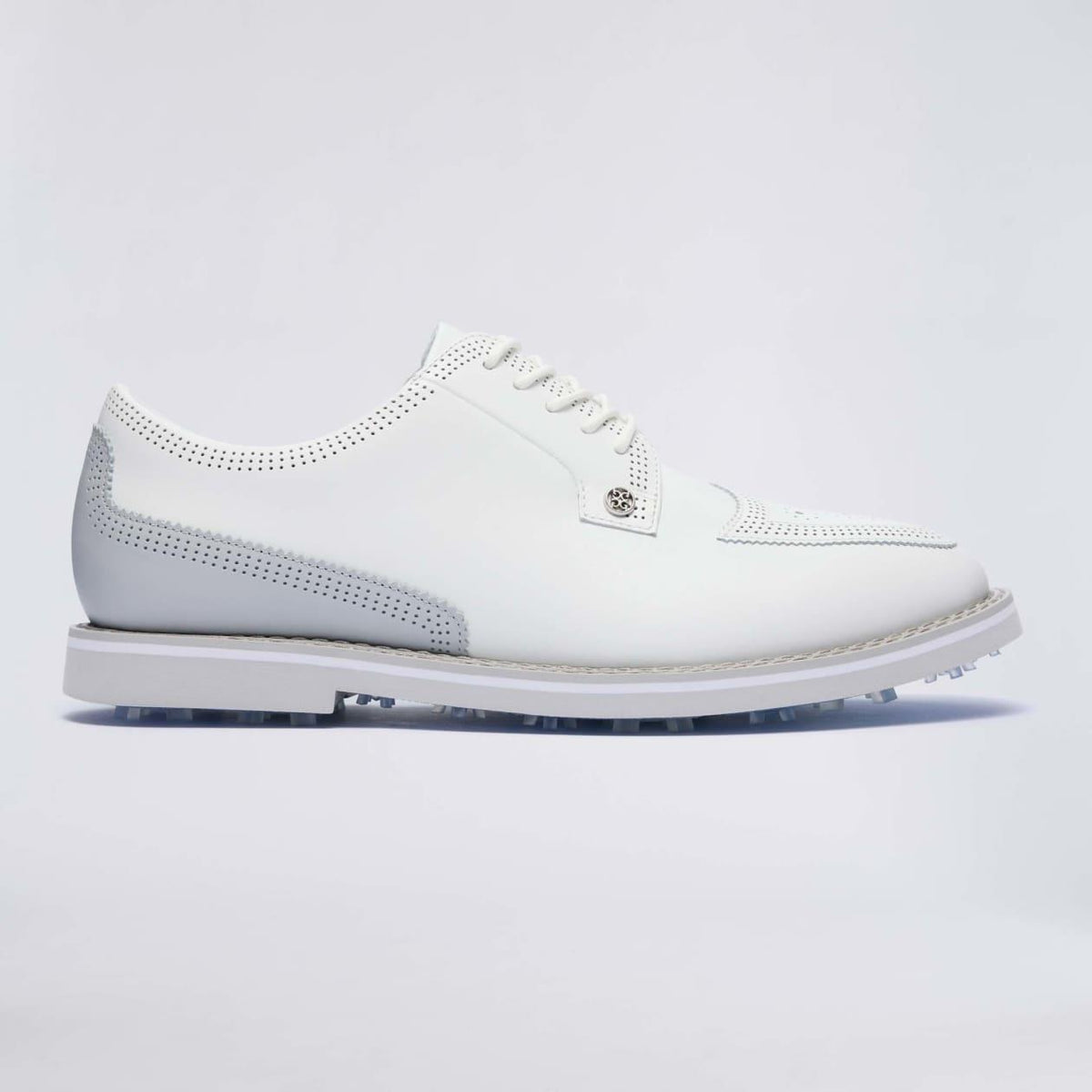 Gallivanter Leather Brogue Golf Shoes Snow/Nimbus
