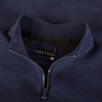 Greyson Calgary Quarter Zip Maltese Blue | TRENDYGOLF USA