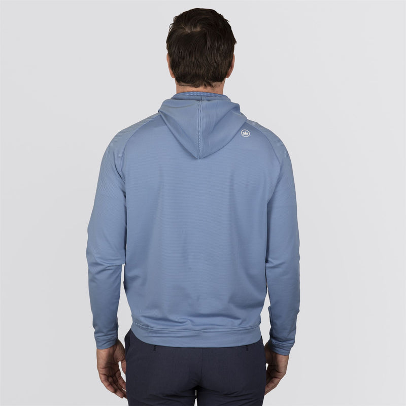 Pine Sugar Stripe Performance hoodie Windsor Blue