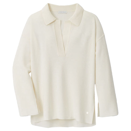 Womens Harlow Popover Sweater Ivory - SS25