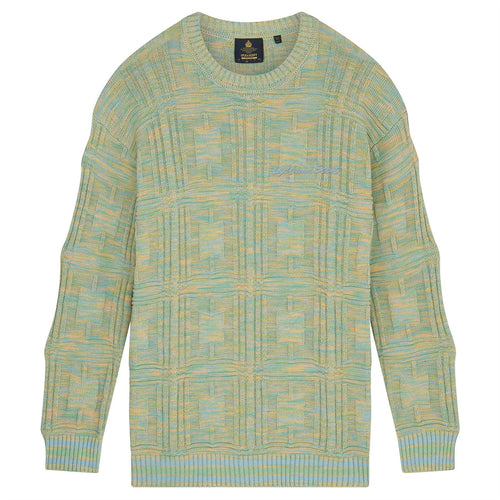 Space Dye Crew Neck Mollys Green/Sunbeam - SS23