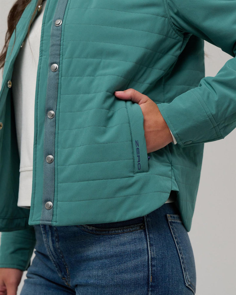 Womens Avery Shirt Jacket Agave