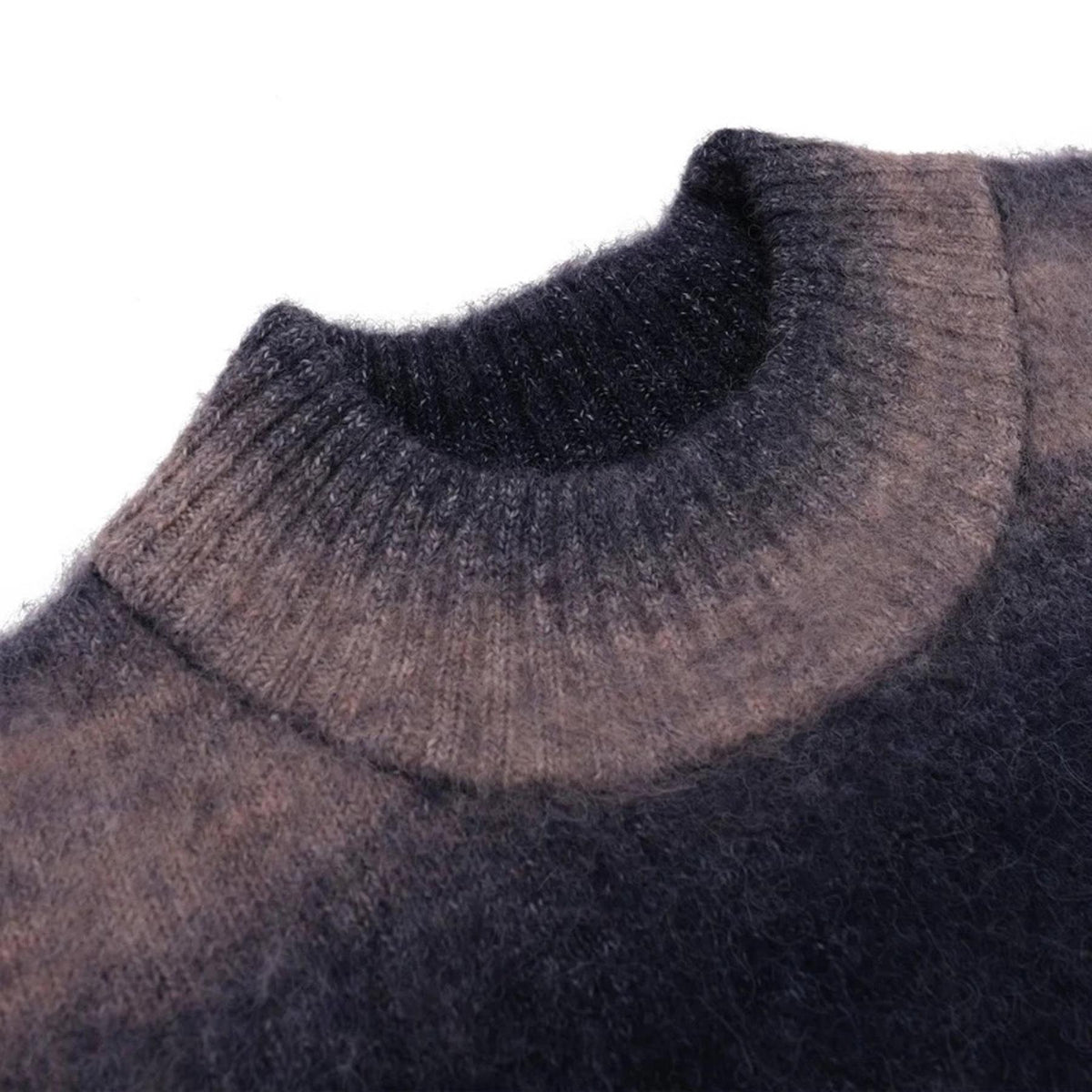 Cole Knit Mockneck Mohair Sweater Black