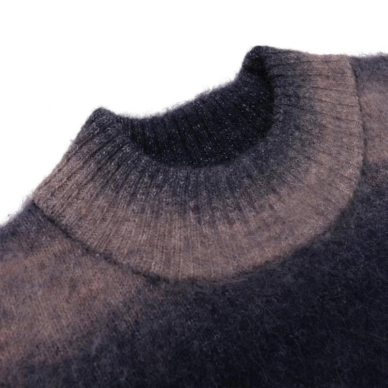 Cole Knit Mockneck Mohair Sweater Black
