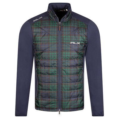 Performance Wool Quilted FZ Jacket Plaid Refined Navy/Clubhouse Plaid - AW23