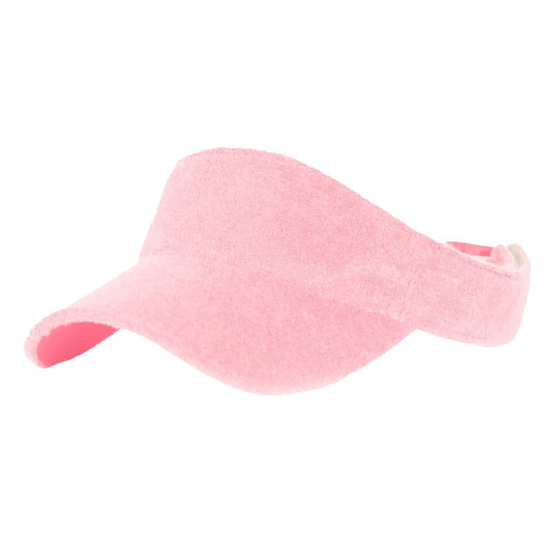 Womens Terry Towel Sport Visor Light Pink