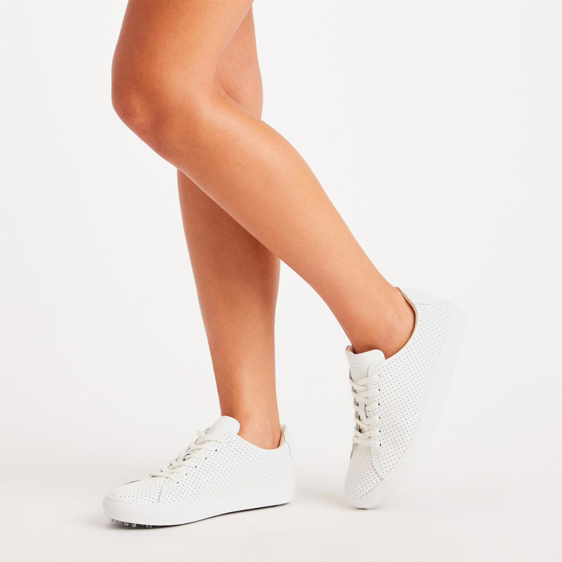 Womens Durf Perforated Leather Golf Shoe Snow