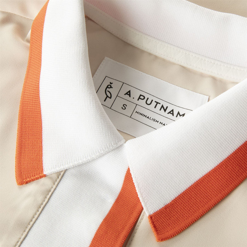 Womens Polo Bisque/Fire