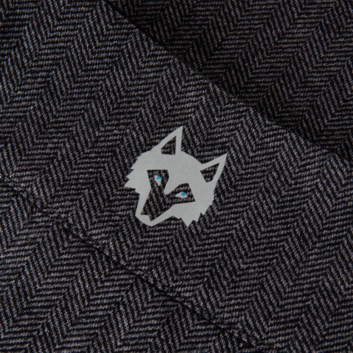 Herringbone Tate Quarter Zip Black Herringbone